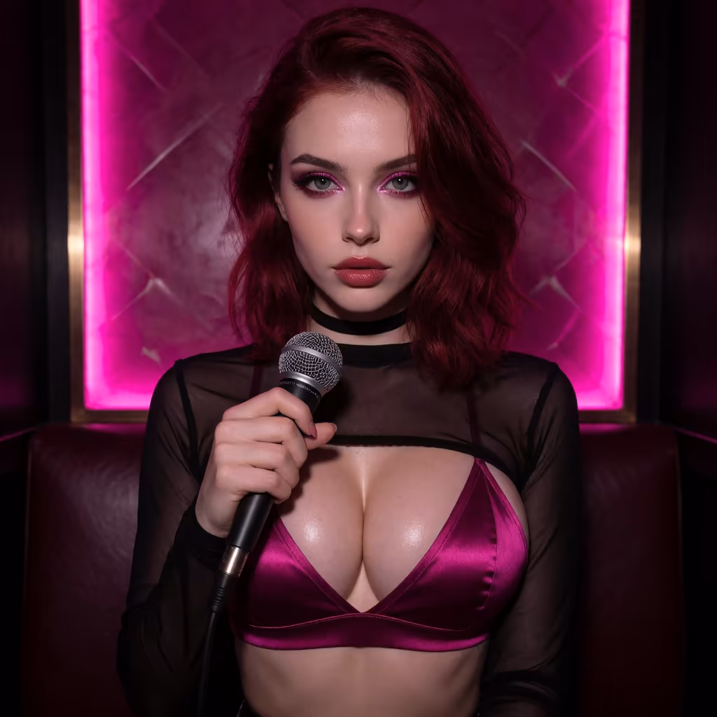 best uncensored ai image generators for nsfw 2026 — a character portrait shot in a karaoke setting